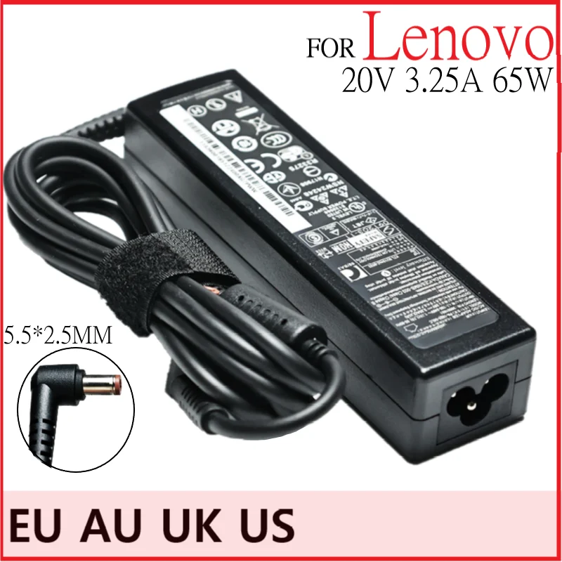 

20V 3.25A 5.5*2.5mm AC Adapter Laptop Charger For Lenovo IBM B470 B570e G470 G570 G770 V570 Z400 Series