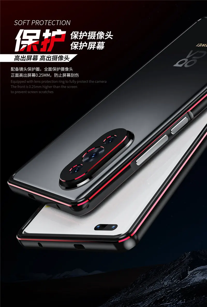 Huawei Nova 10 Nova10 NCO LX1 Bumper Ultra Thin Aluminum Metal Frame Case Cover for Huawei Nova 10 Pro GLA LX1 Shockproof Bumper