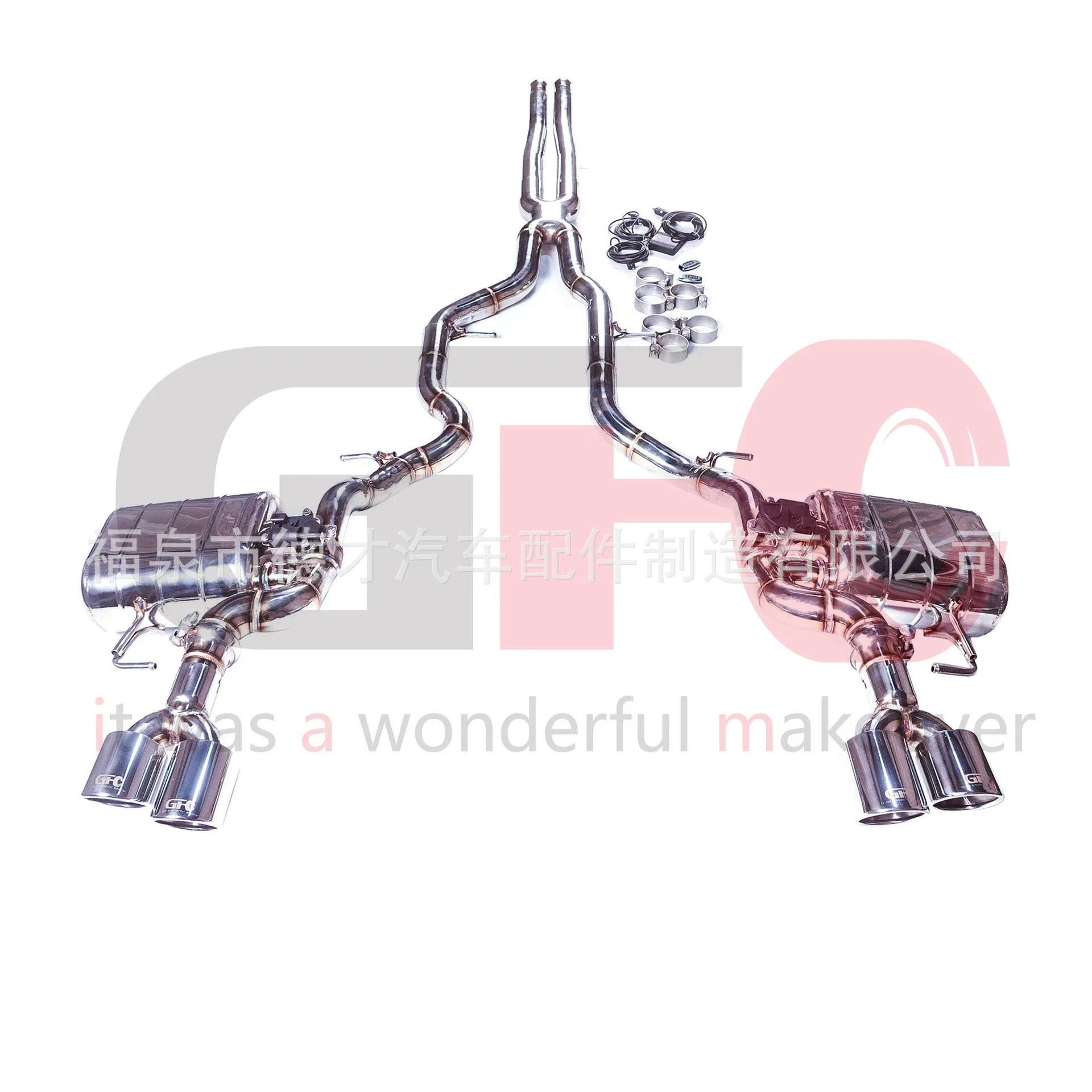 

Suitable for 2021-2024 Jaguar F-pace 3.0T modified mid-tail GFC brand exhaust system sound wave