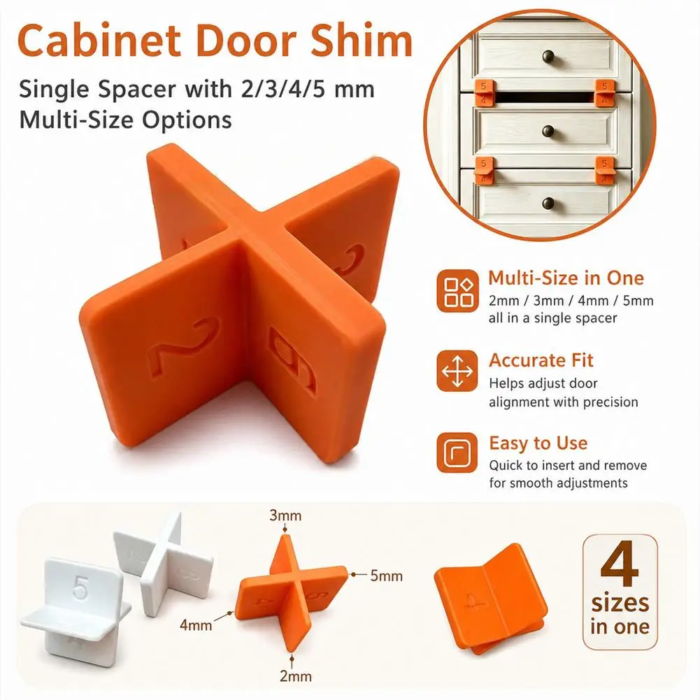 4Pcs Drawer Shims Cabinet Door Woodworking Gasket for Wood Board Angle Connector Seal Home Repair Decoration
