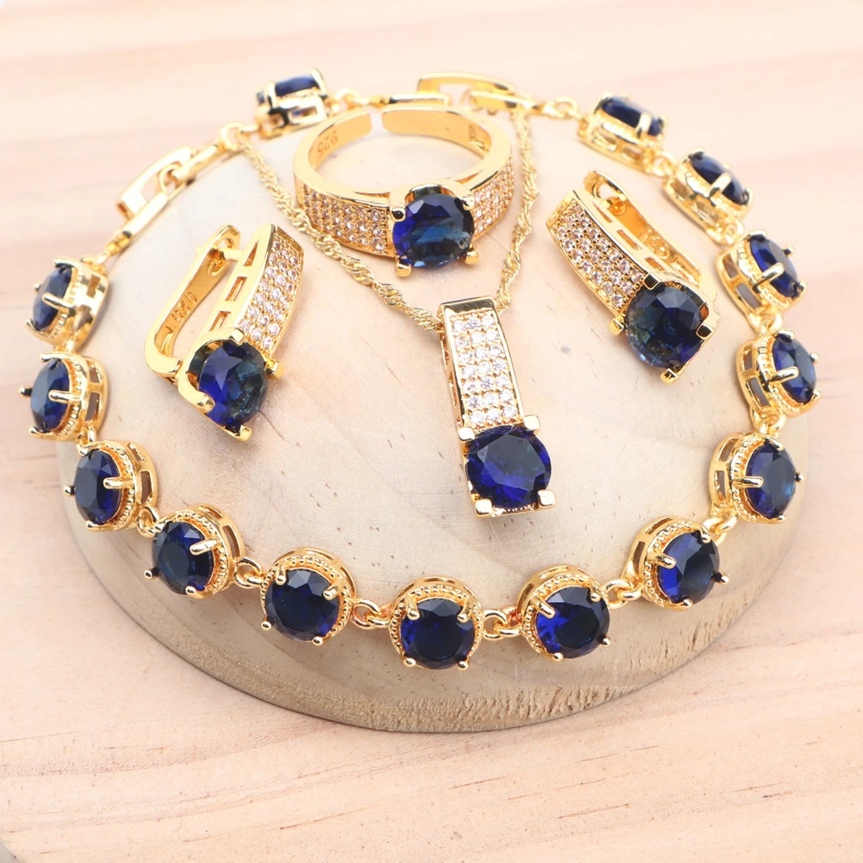 conjuntos-de-joias-de-noiva-em-prata-925-com-zirconias-azuis-e-detalhes-em-ouro-para-mulheres-incluindo-brincos-aneis-pulseiras-pingente-e-colar