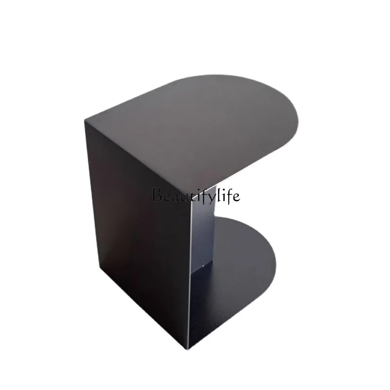 Modern Minimalist Living Room Sofa C Shape Side Table Creative Removable Metal Bedside Side Cabinet