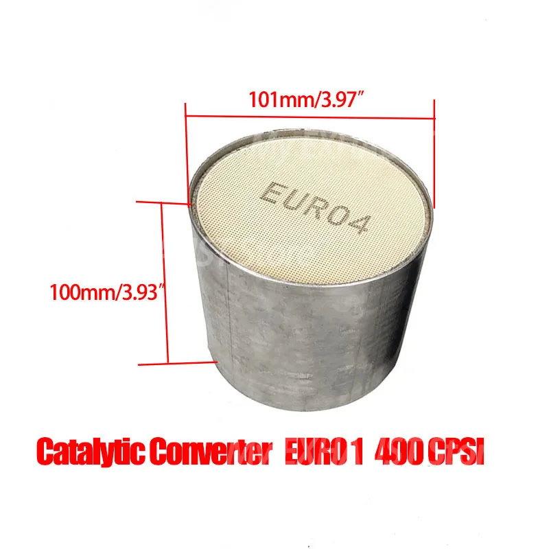 101x100mm Three Way Round Catalytic Converter with Ceramic Substrate Euro 4 Can Be Used For Toyota Prius Universal