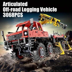 3068PCS RC Articulated Off-Road Logging Vehicle Building Blocks Sets Car Model Creative Gifts Assembly Brick Toys For Kids Adult