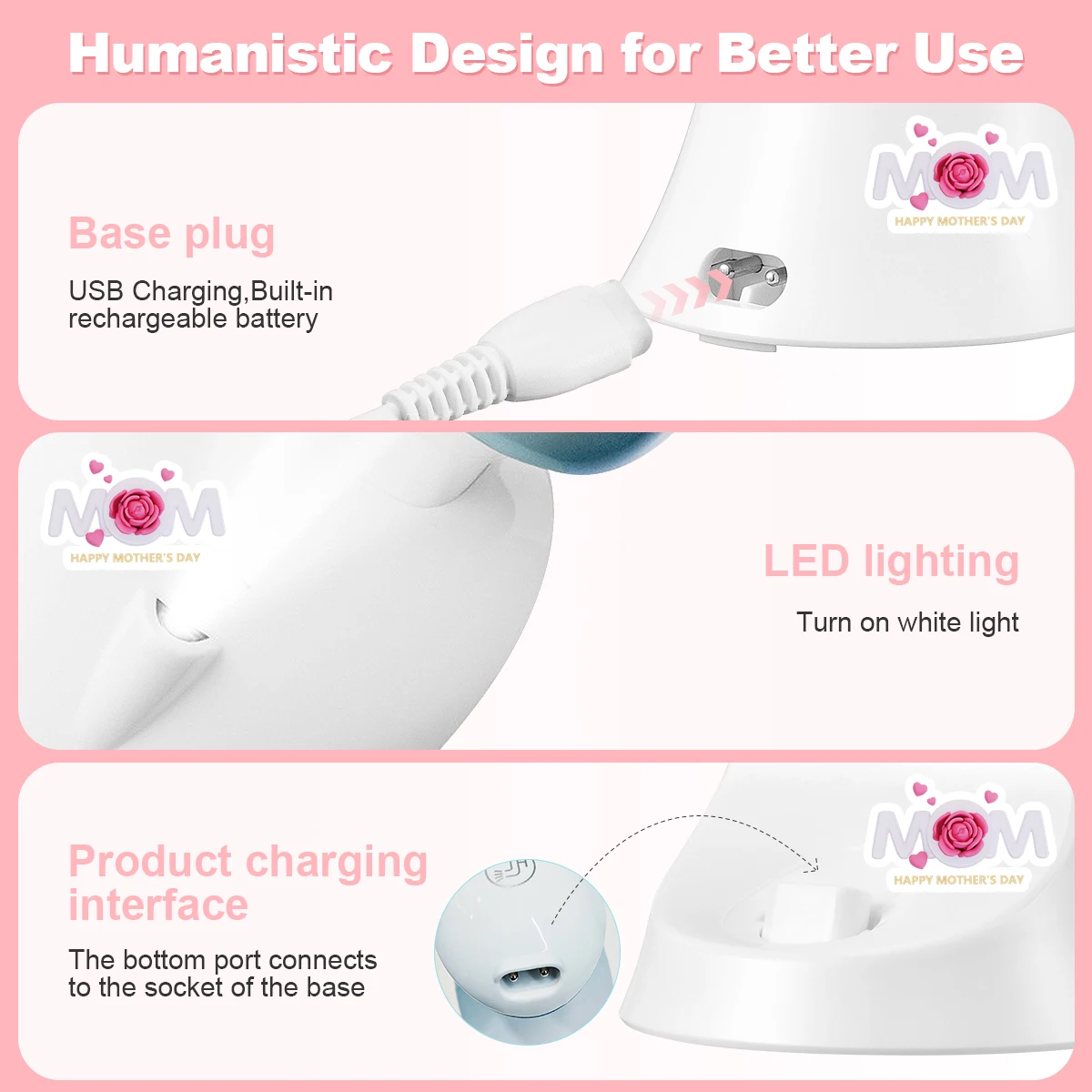 ماكينة حلاقة كهربائية للنساء 5 في 1 - إزالة رطبة وجافة للوجه والحواجب والساقين والإبطين - ماكينة تشذيب بيكيني محمولة، شحن USB قابلة لإعادة الشحن، شفرة من الفولاذ المقاوم للصدأ، صندوق هدايا لطيف وفعال، يتضمن عامل إزالة شعر البيكيني