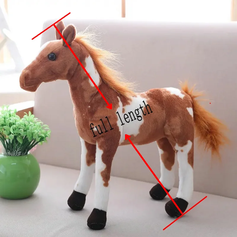 New Arrive 28/35/40/50/60/70cm Simulation Horse Plush Toys Stuffed Animal Dolls High Quality Birthday Gift Home Decor