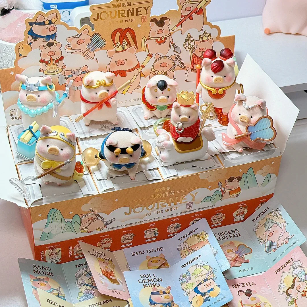 

LuLu The Piggy Journey To The West Blind Box Mystery Toys Animals Doll PVC Model Gifts Ornament Cute Little Pig Accompanies You