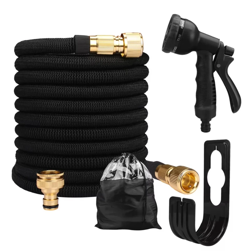 

Garden Water Hose Expandable Double Metal Connector High Pressure Pvc Reel Magic Water Garden Farm Irrigation Car Wash Jardin