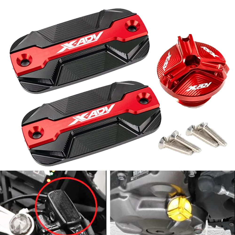 Cubierta de depósito de líquido de freno delantero para motocicleta, tapa de puerto de llenado para HONDA XADV 750, X-ADV, 750, X ADV 300, 750, 1000, 2017-2023