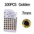 100pcs Golden 7mm