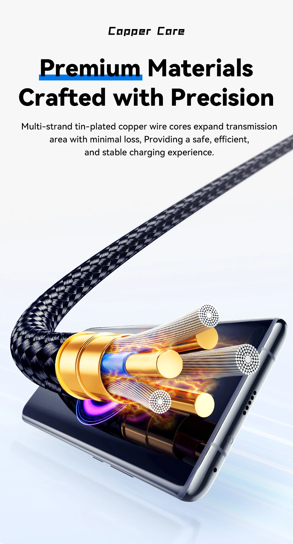 Essager 7A USB Typ C Kabel für Realme Huawei P40 Pro 100W Schnellladekabel USB-C Ladegerät Datenkabel für Samsung Xiaomi Poco F3 – Detail 12