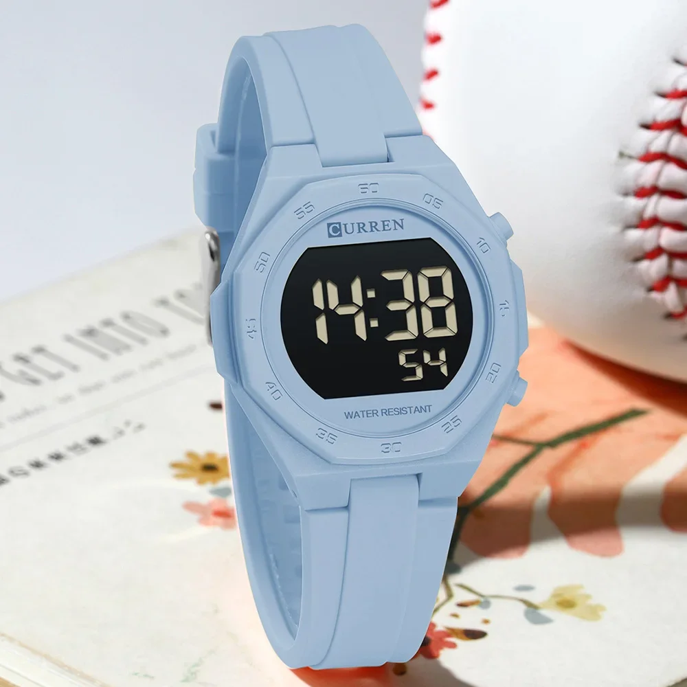 CURREN 6102 New Fashion Women's Digital Wristwatch Luminous Display Alarm Clock Calendar Sports Casual Digital Watches for Woman