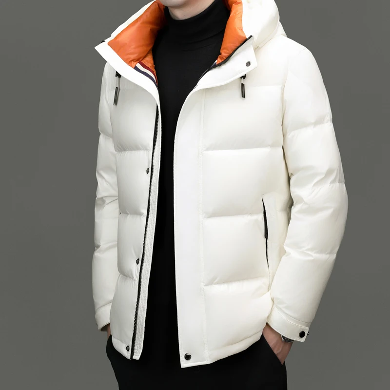 New arrival winter jacket 90% white duck down jackets men,mens thicken warm parkas winter down coat,autumn hooded parkas men