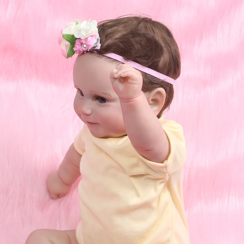 20Inch Already Finished Reborn Baby Doll Maddie Smile Girl Handmade 3D Skin Visible Veins Art Collection Doll Toy Figure Gift