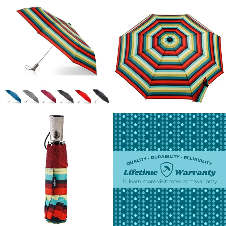 

Titan Portable Travel Umbrella Windproof, Waterproof, Strong, Compact Umbrella Perfect for the Car, Backpack, and On-the-Go