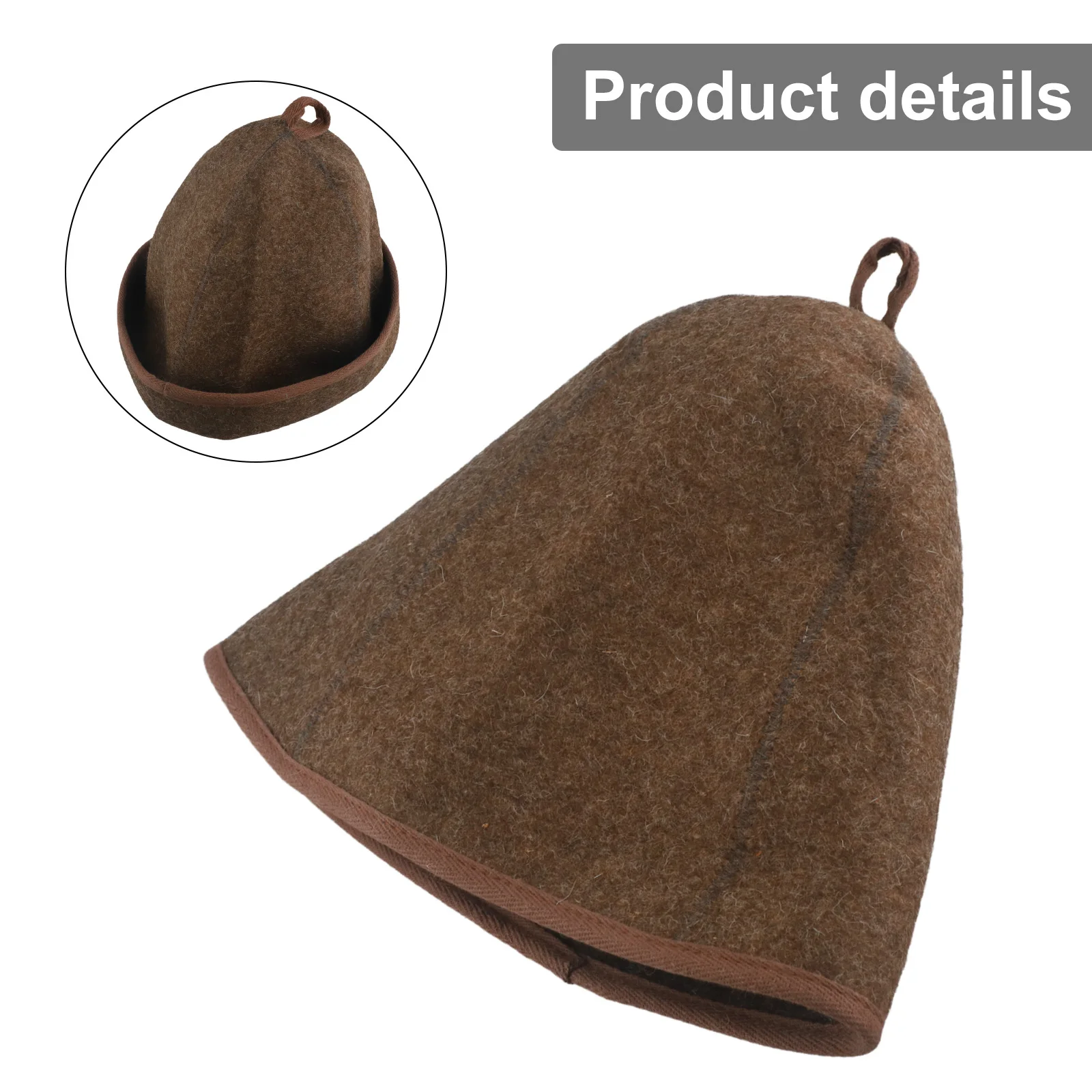 Woolen Bath Hat Designed to Trap Heat Efficiently for Use in Steam Rooms or While Enjoying a Relaxing Sauna Session