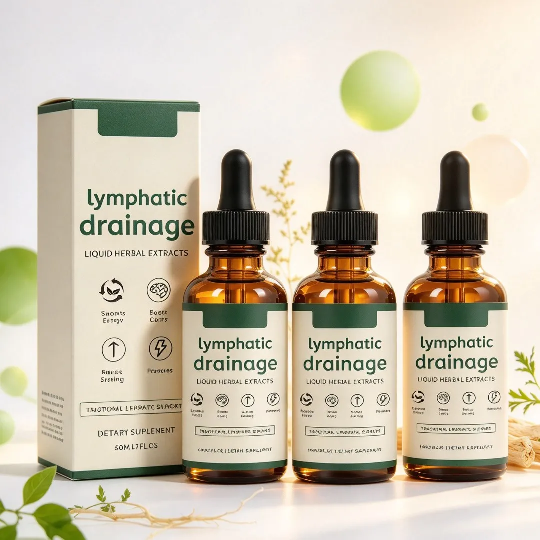 Herbal Serum Lymphatic Drainage Drops 60ml Soothing Calming Body Care Gentle Refreshing Non Irritating Reduce Swelling Boost