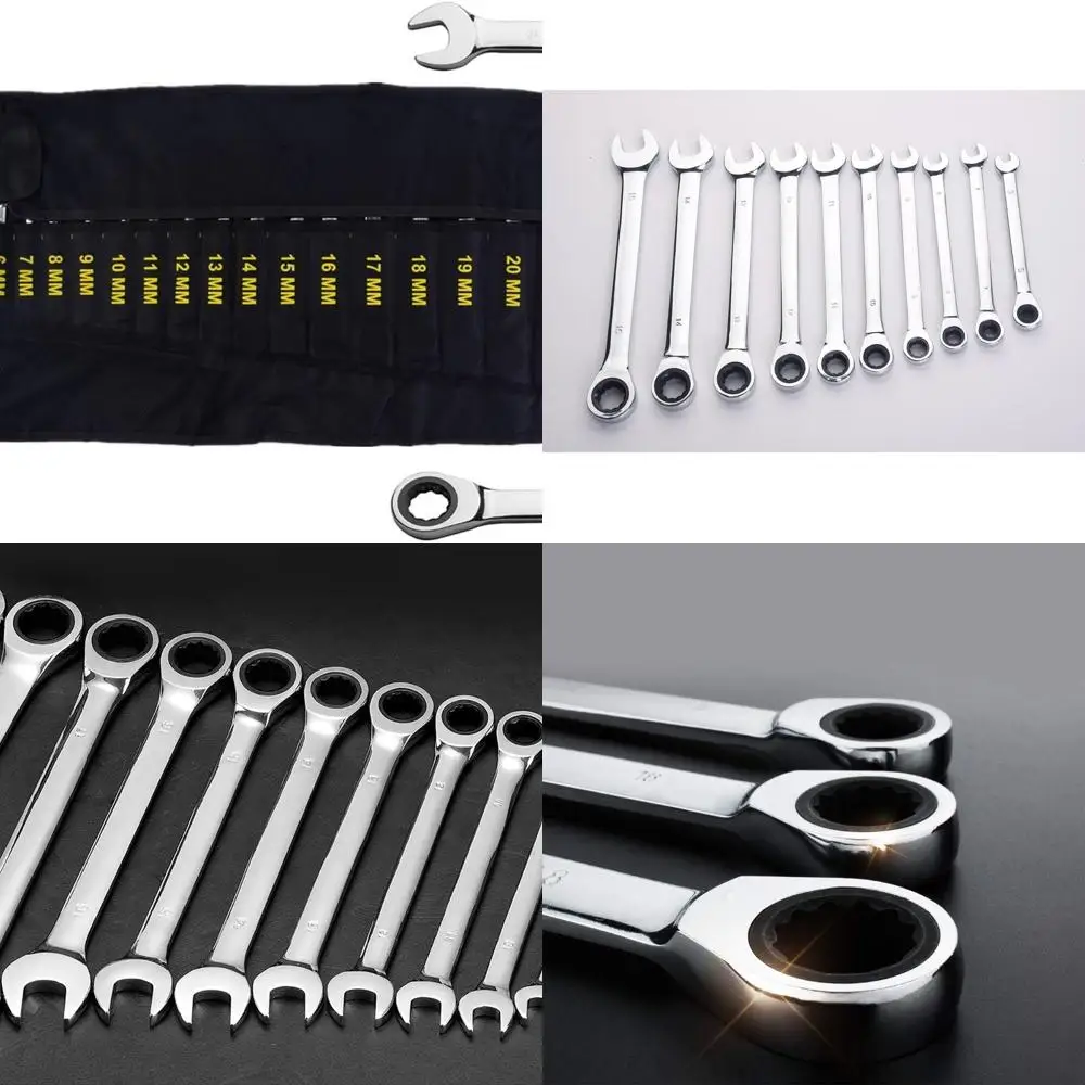 

Набор метрических трещоточных ключей из хромованадиевой стали, 18 предметов, 6-22 мм и 24 мм, с портативной сумкой