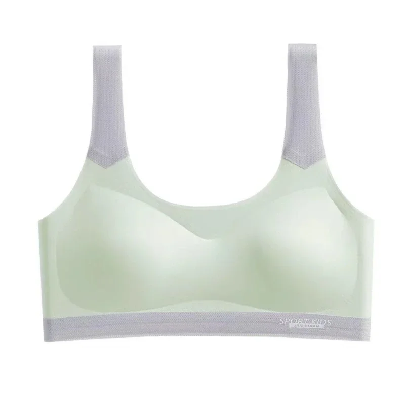 All-season Seamless Comfortable Teenage Underwear Sports Vest for Young Girls During Puberty School Students Kids Bra