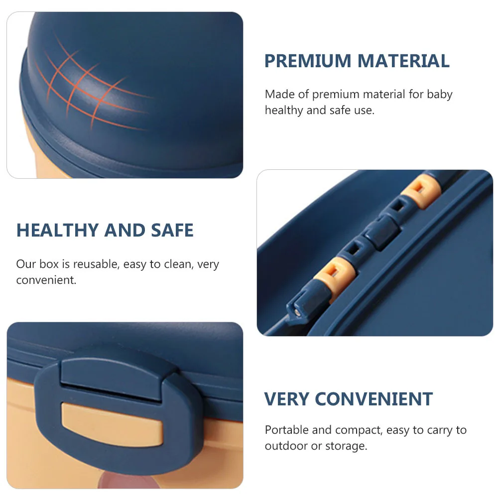 1 set 1 set contenitore per latte in polvere premium scatola per formula riutilizzabile conservazione degli alimenti per bambini custodia per polvere portatile sigillata ecologica per