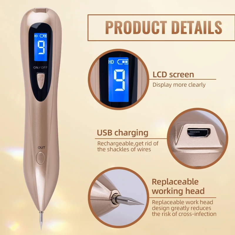 Professional Skin Mole Pen Remover 9 Adjustable Strengths for Sensitive Skin Anti-Burn Technology Quick Recovery Ideal for Face