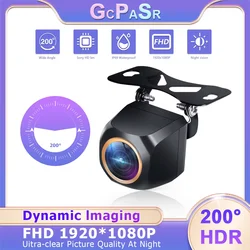 GcPaSr AHD 1920x1080P 자동차 후방 카메라, 200 ° 어안 골든 렌즈, 풀 HD 야간 투시경, 후진 전면 카메라