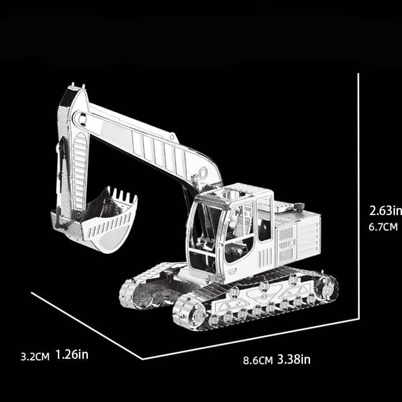 excavator 3D Metal Puzzle model kits DIY Laser Cut Puzzles Jigsaw Toy For Children