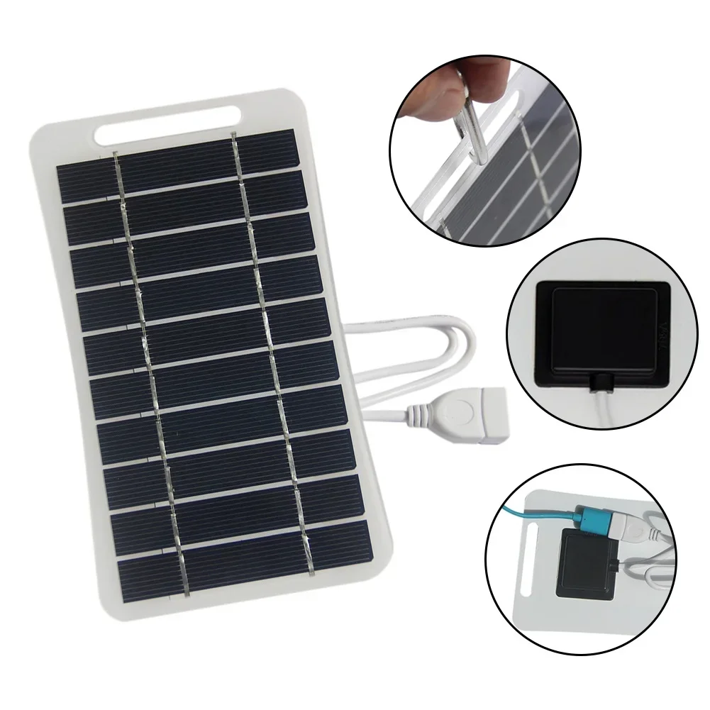 

5W 5V Solar Panel Outdoor Mobile Phone Power Bank Charger With USB Output For Building Power Models Solar Toys Solar Lights