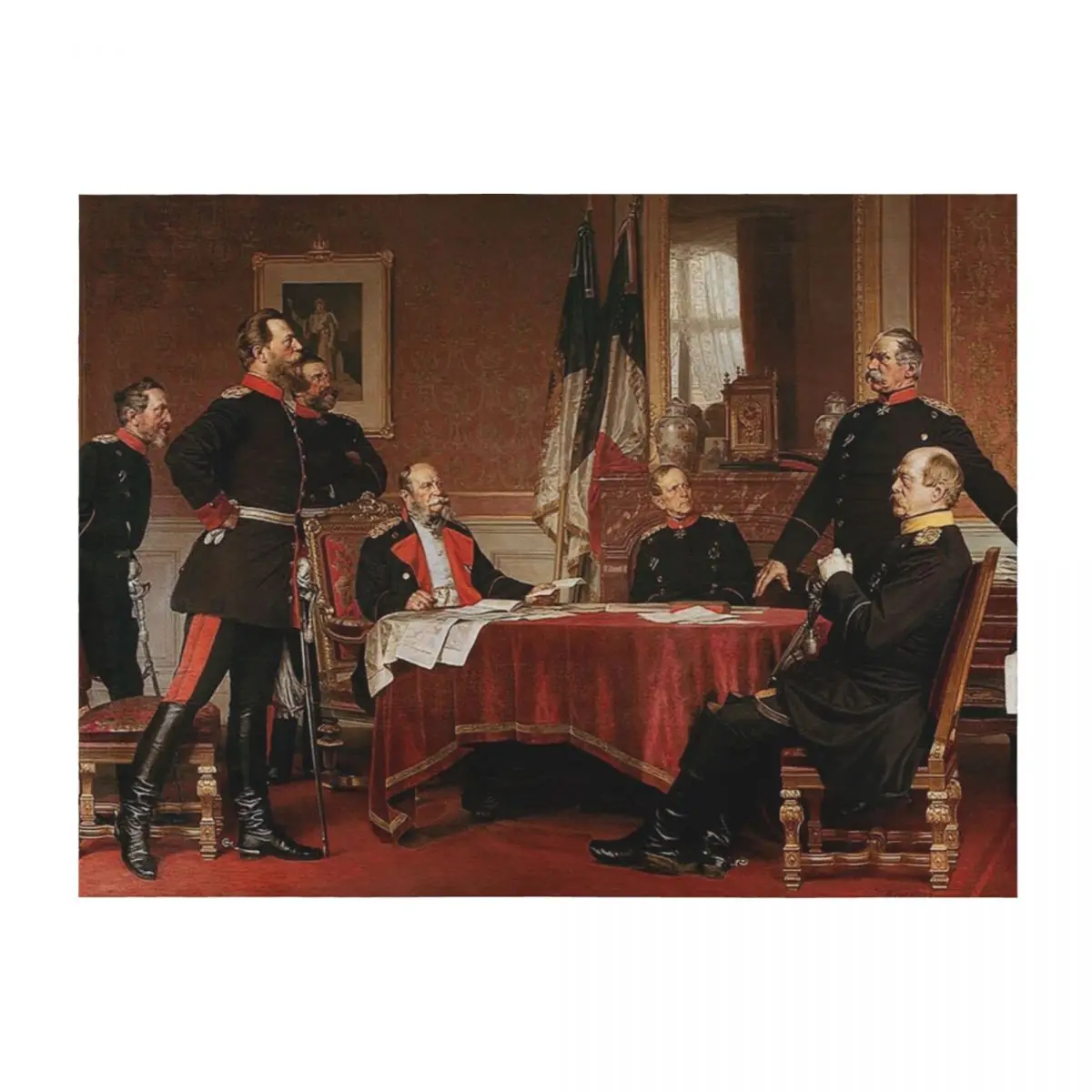

Prussian High Command, 1870 Throw Blanket Softest Luxury Decorative Sofa Cute Blankets