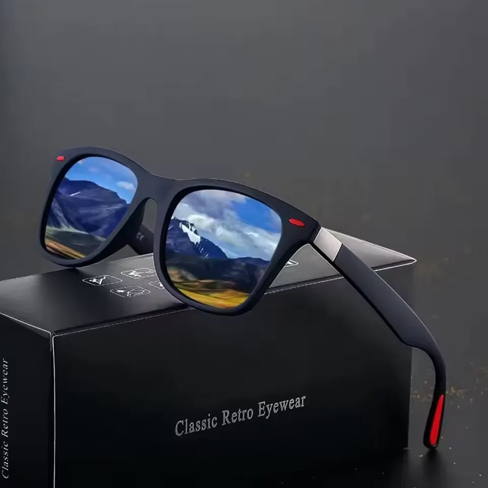 Klassische Polarisierte Marke Design Sonnenbrille Männer Frauen Fahren Angeln Quadratischen Rahmen Sonnenbrille Männliche Goggle UV400 Gafas De Sol