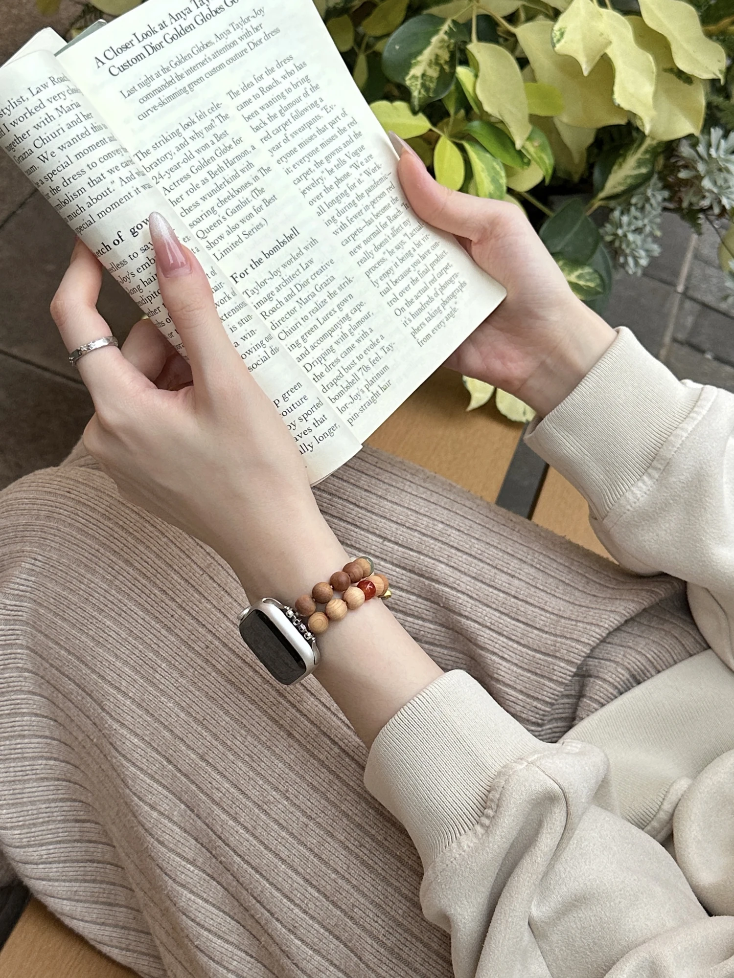 Summer New Product Creative Natural Stone Emperor Stone Personalized Bracelet Compatible with iWatch Strap 38mm 40mm 41mm 42mm 4
