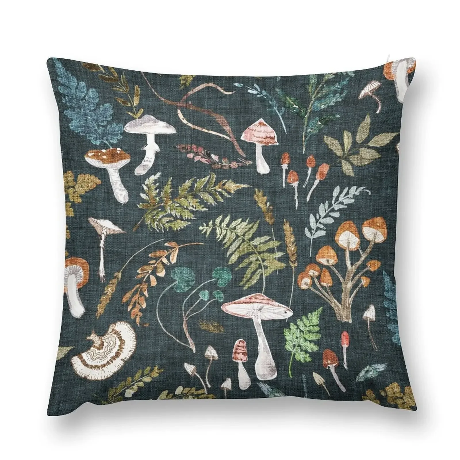 

Mushroom Grove (midnight) Throw Pillow New year Custom Cushion pillow