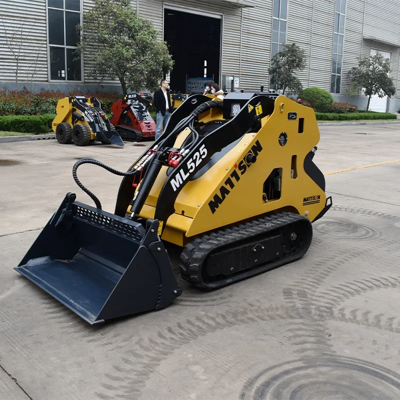 Heavy Duty Ce Certificated Fully Hydraulic Mini Loader Skid Steer With Attachments