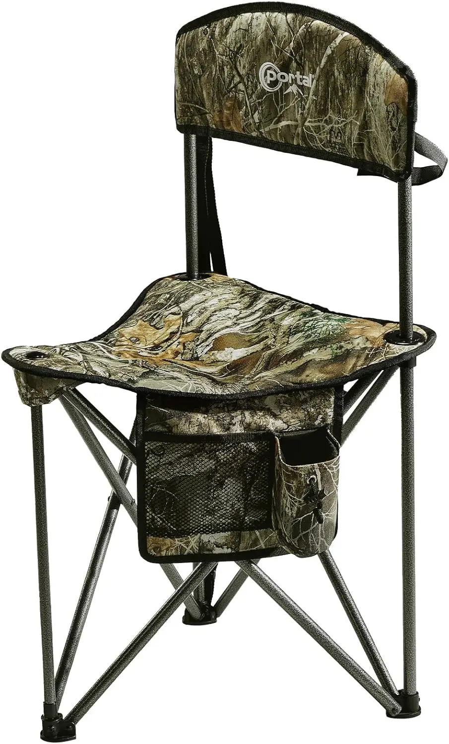 

Extra Large Quick Folding Tripod Stool with Backrest for Fishing Camping Chair Portable with Carry Strap