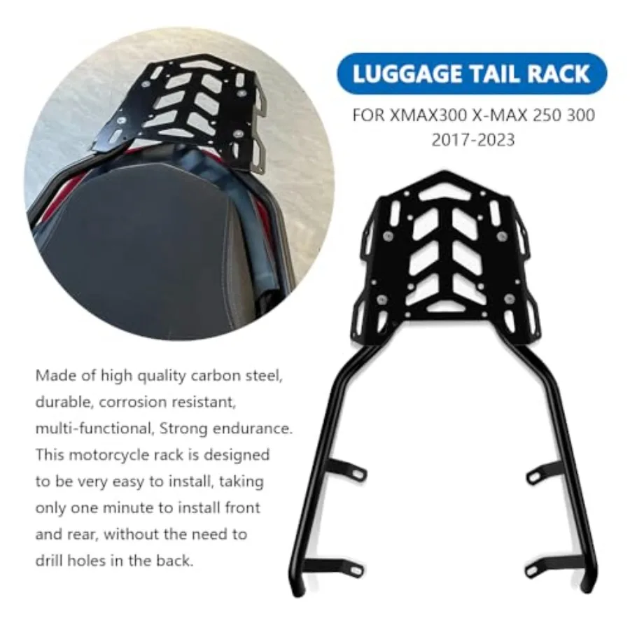 Rear Carrier Luggage Rack Tailbox Fixer Holder Cargo Bracket for XMAX300 XMAX 250 300 Motorcycle 20172023 Durable Motorcycle Ac