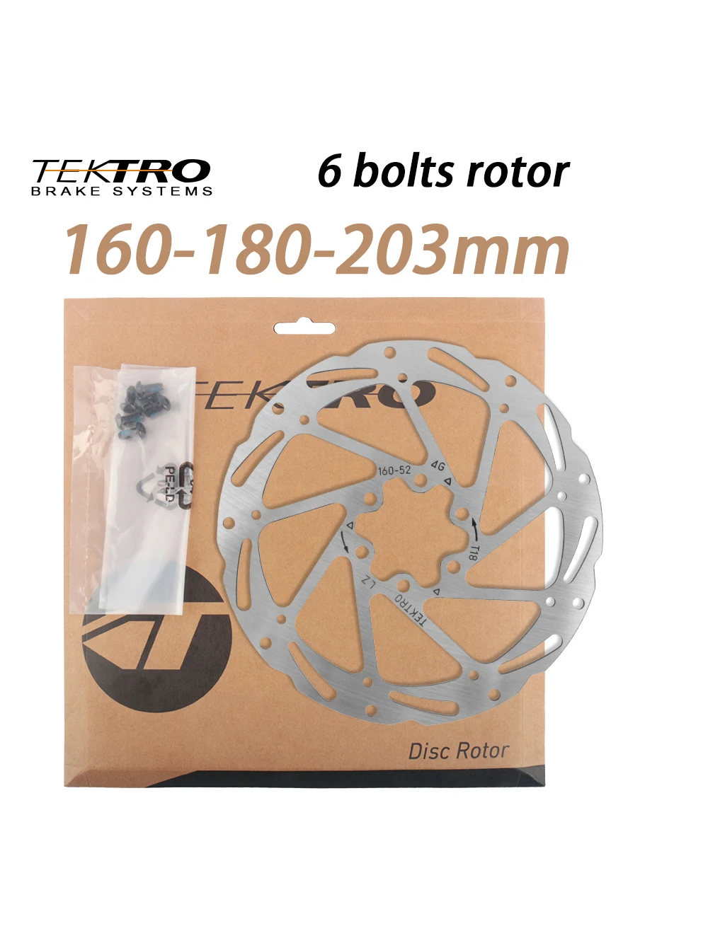 AliExpress TEKTRO Tektro MTB Hydraulic Disc Brake Rotor 160mm 180mm 203mm Bicycle Discs 6 Bolts Road Bike Rotors