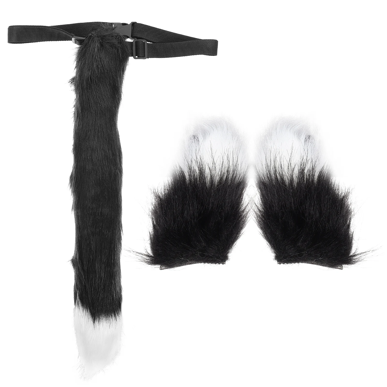 

Foxes Costume Props Durable Material Party Accessories Kids Costume Animal Ear Clips Exquisite Design Celebration Tails Hair