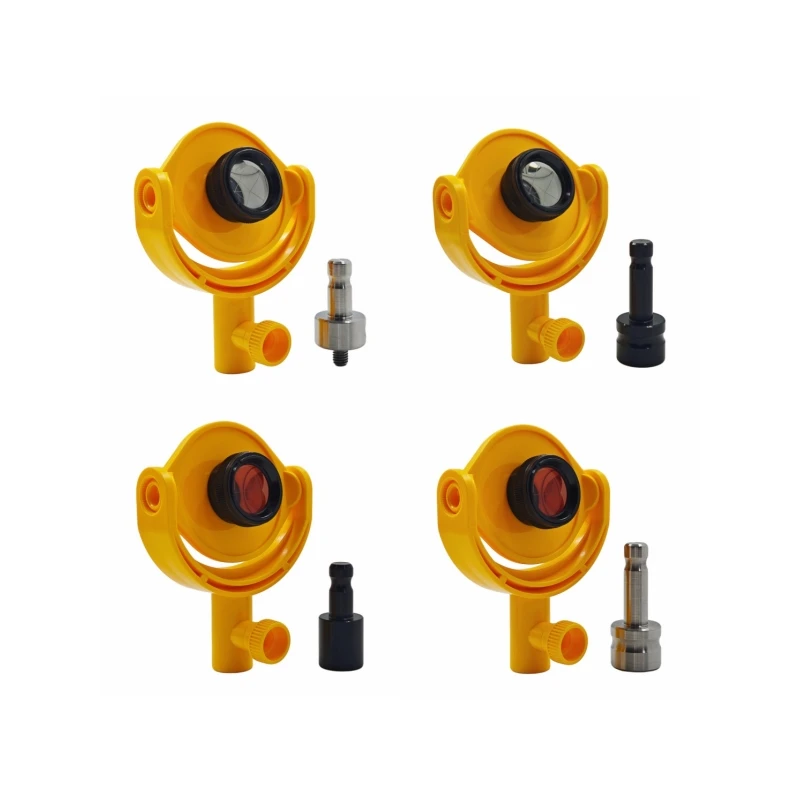 Ads109 mini prisma de 25mm com suportes inclinadores, com adaptador de rosca m8 e adaptador de rosca 5/8x11 para leica para estação total topcon