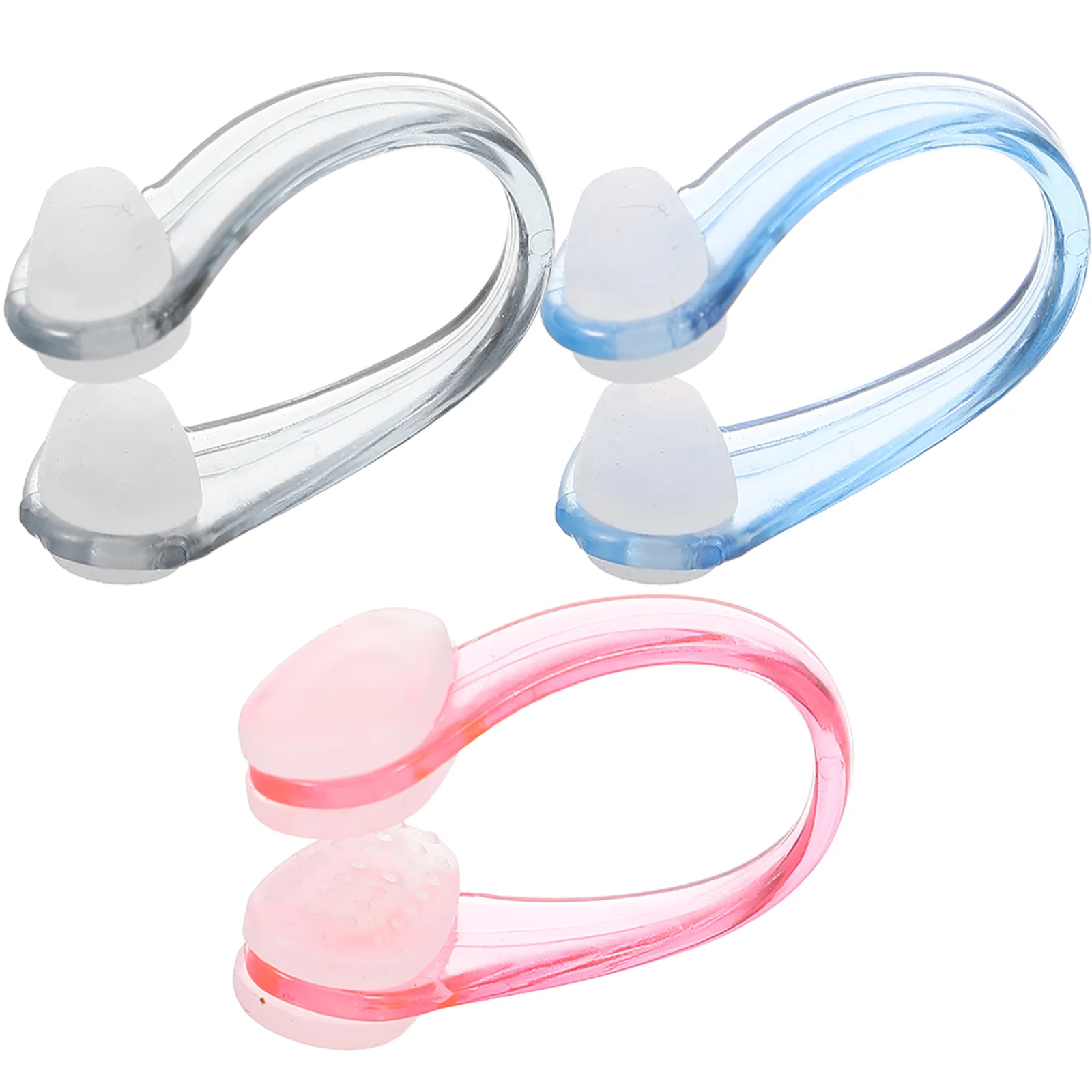 Natação Nose Clip Plugs para adultos e crianças, clipes de água anti-asfixia, crianças e crianças, 3 pcs