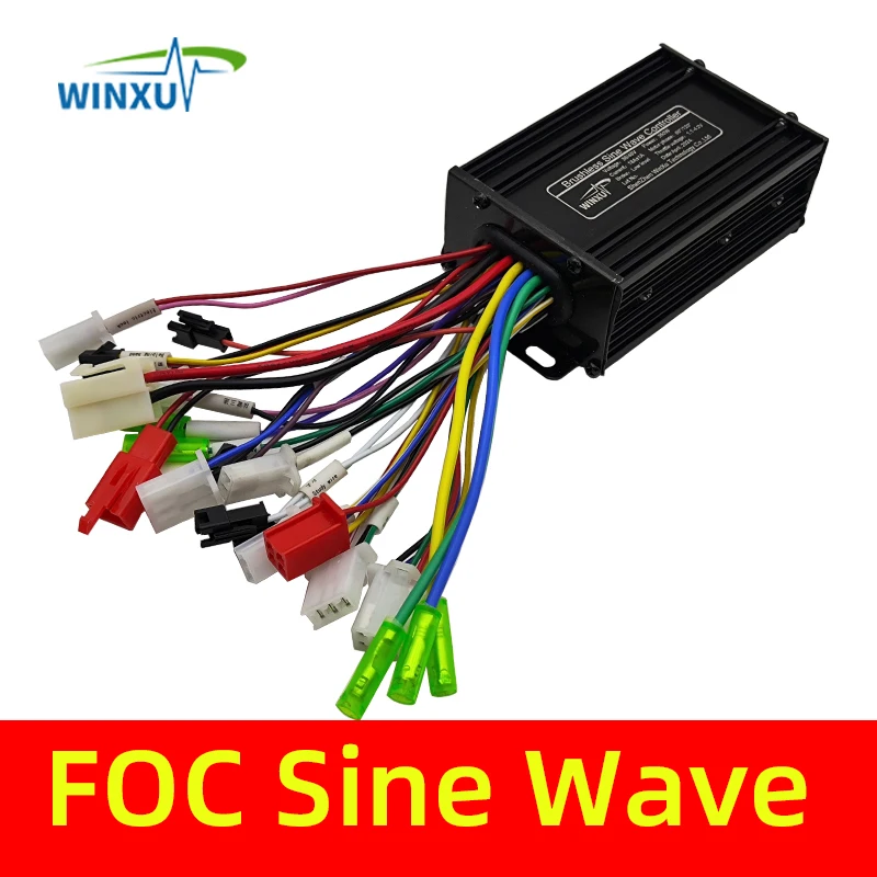 36V 48V 350W 18A Sine Wave FOC Brushless Motor Drive Universal Controller for Electric Bicycle Scooter Motorcycle Repair