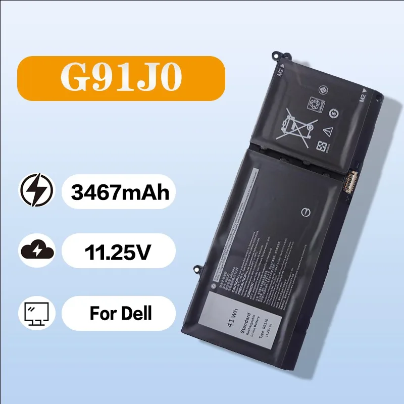 

Аккумулятор для ноутбука G91J0 для Dell Inspiron 5518/5418/5415/5515/7415, 11,25 В, 3467 мАч, сменный аккумулятор