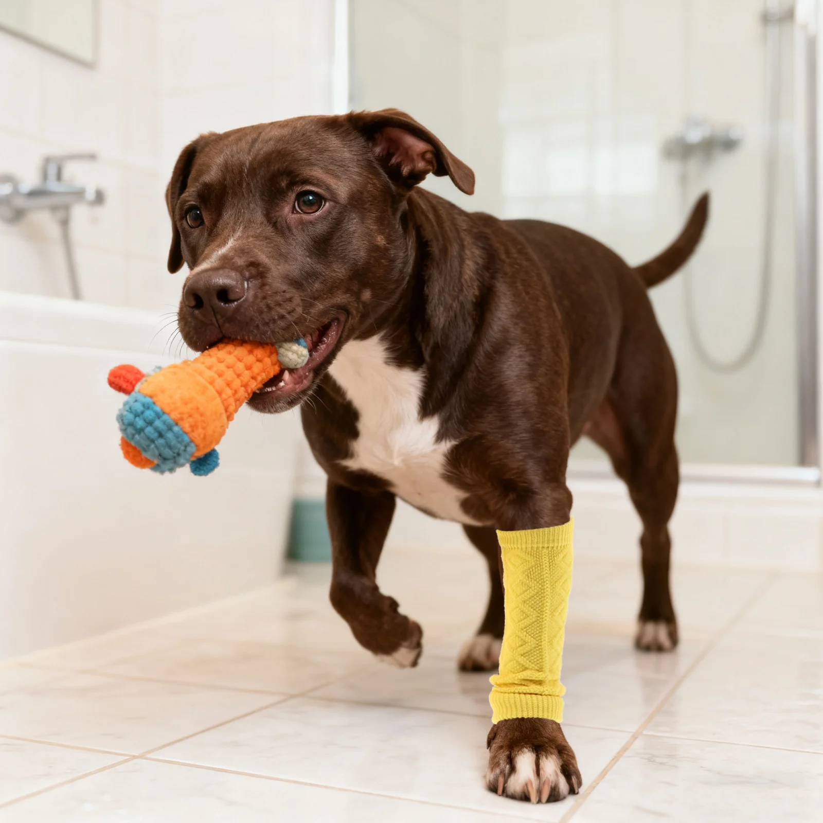 

8pcs Protective Socks Breathable Dog Leg Warmers For Front Back Legs Elbow Knee Pads Knitted Non Slip Durable