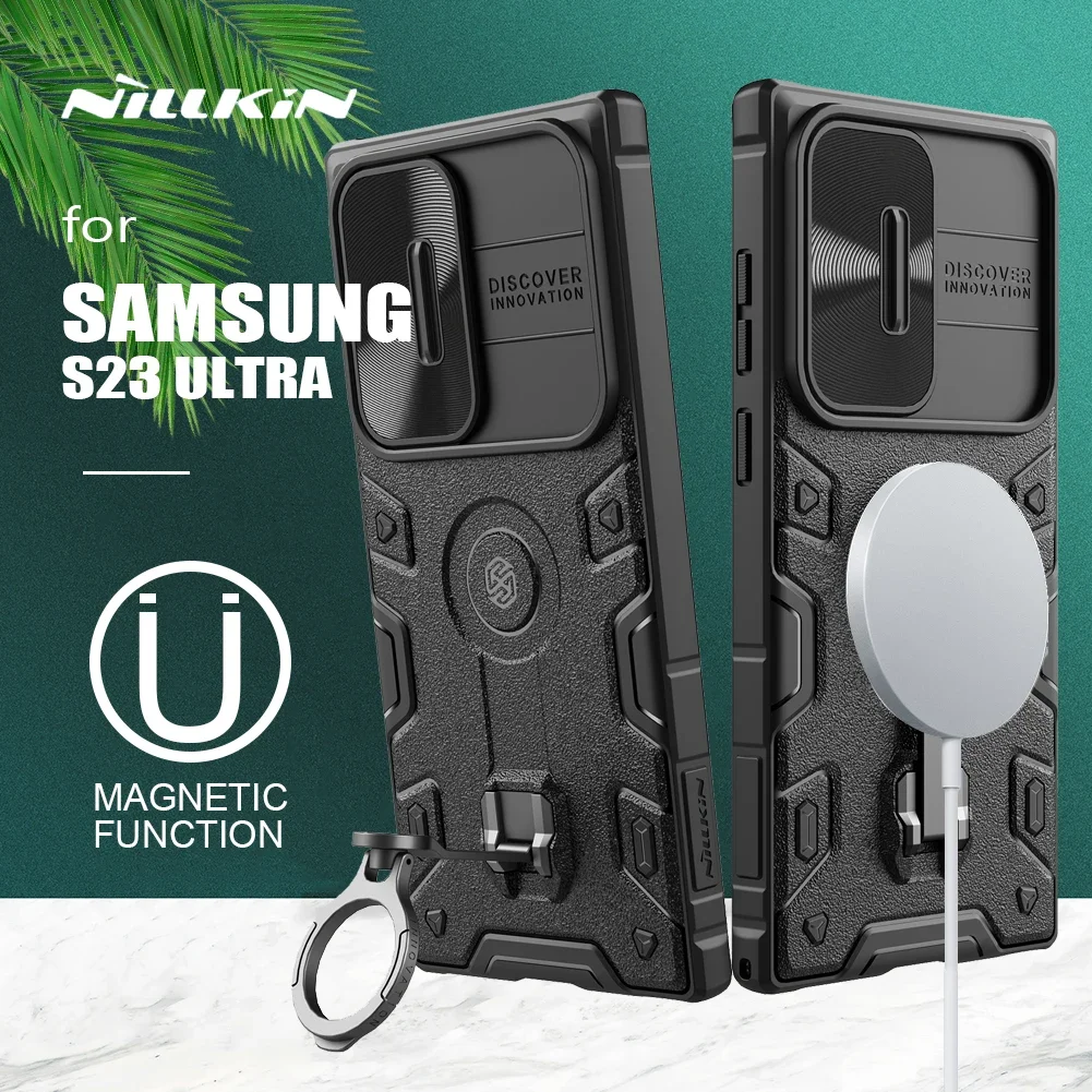 

for Samsung Galaxy S23 Ultra Case Nillkin Camshield Armor Magnetic Case Slide Camera Cover for Samsung S23 Ultra 5G Lens Case