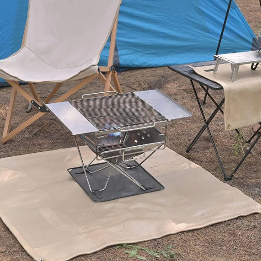 

Fireproof Blanket Outdoor Camping Accessory Fire Retardant Mat for Deck Bbq Grill Protection Grill Mat for Deck