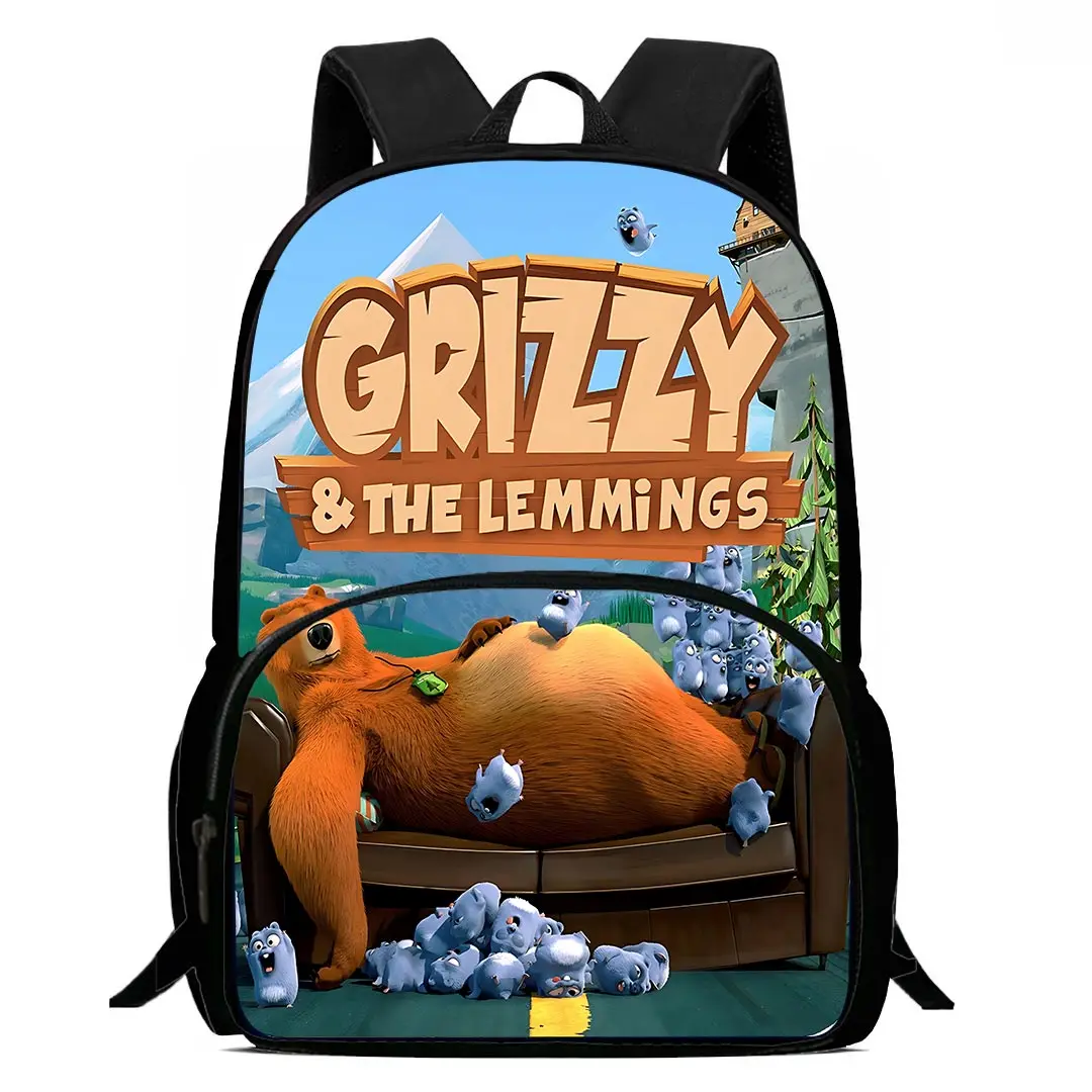 Grizzy and THE LEMMES-Mochila para acampamento de grande capacidade para crianças, mochilas escolares para meninos e meninas, presente de aniversário infantil