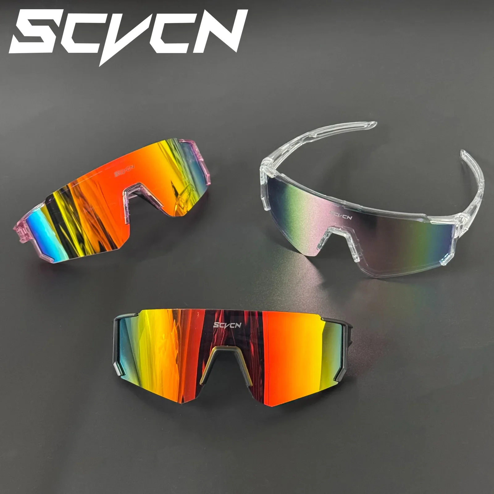 SCVCN Sonnenbrille für Herren, Fahrradbrille, MTB, Reiten, Skaten, UV400, Laufbrille, Damen, Fahrrad, Baseball, Brillen, Sport