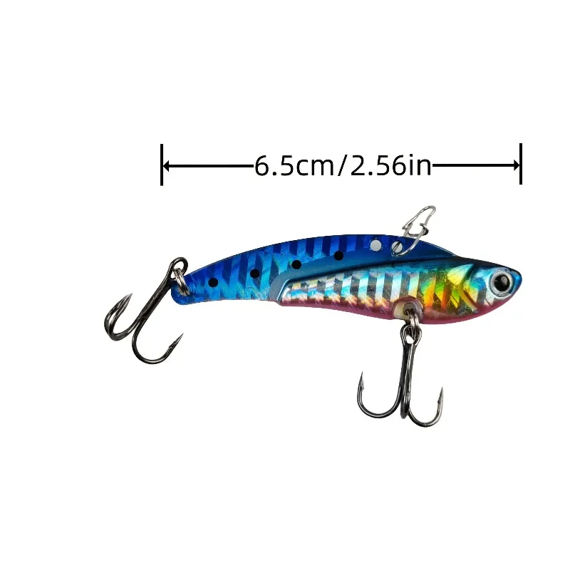 1/2pcs JODYDO Carbon Steel Fishing Lure Versatile VIB for Multiple Species Sequin Reflective Metal Jig with Interlocking Dragon