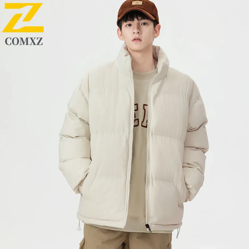 

Men's Cotton Jacket 2025 New Edition Cotton Thickened Anti Cold Warm Stand Up Down Jacket Outdoor Casual Winter Zipper Jacket