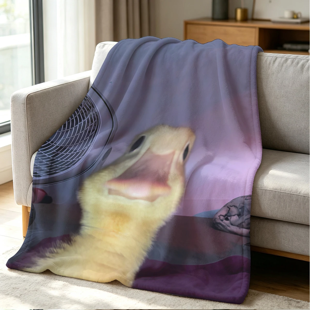 Ducky Selfie Blanket Soft Cozy Throw for Sofa Bed Festive Holiday Decor Gift for Kids and Adults,Lightweight and Warm