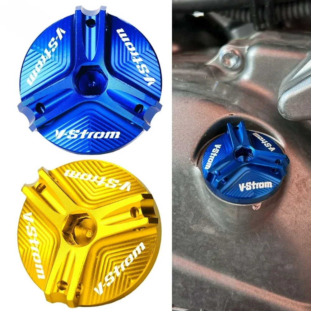 Sekrup Tutup Pengisi Oli Mesin CNC Aluminium Untuk Sepeda Motor Suzuki VSTROM 650 1000 1050 1050XT 250 V STROM DL250 DL650 DL1000